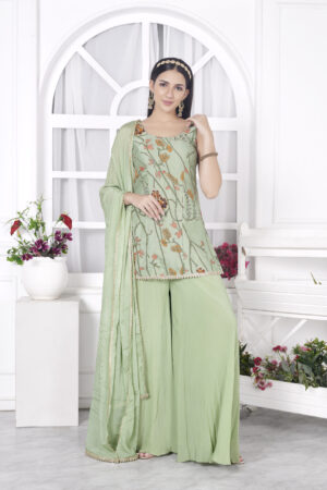 Incut Padded Sharara set