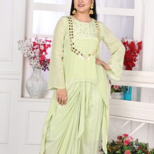 Asymmetric Skirt  set