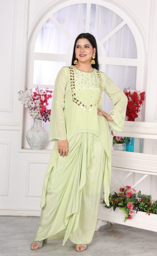 Asymmetric Skirt  set