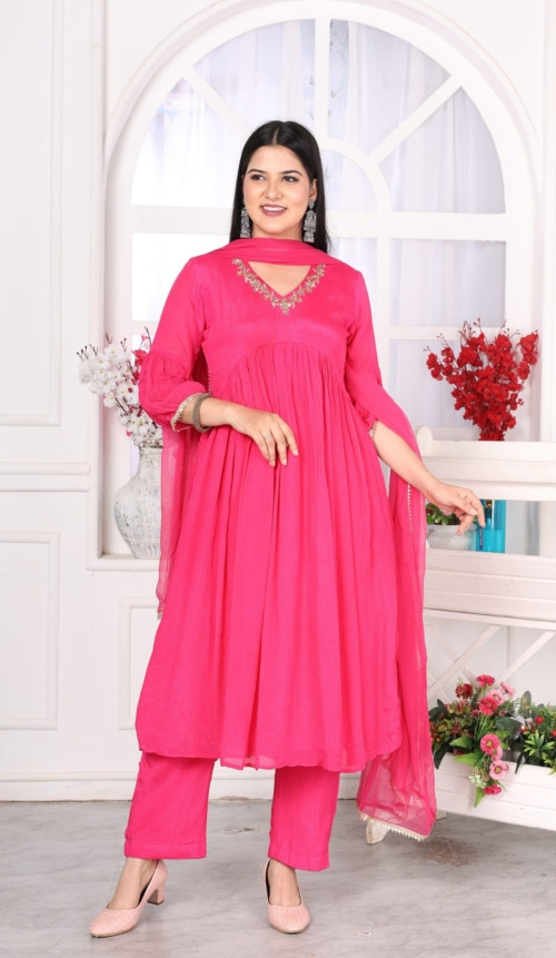 Pink Flared Dress