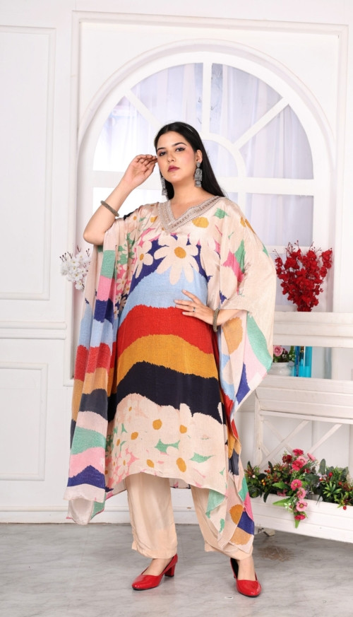 Multi Shades kaftan
