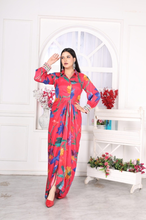 Floral Drape Tunic