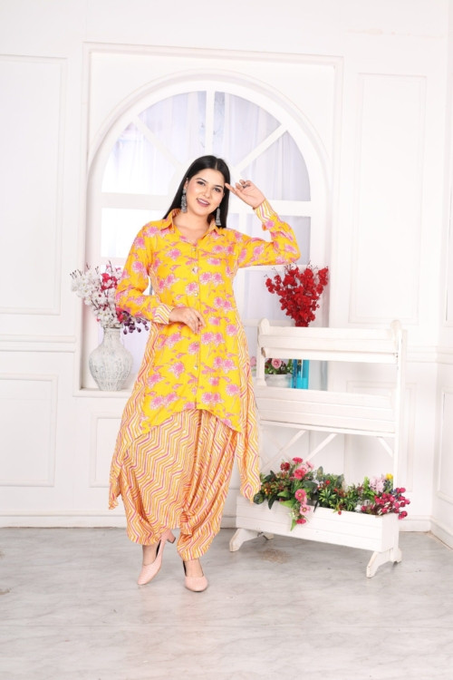 Yellow Dhoti set