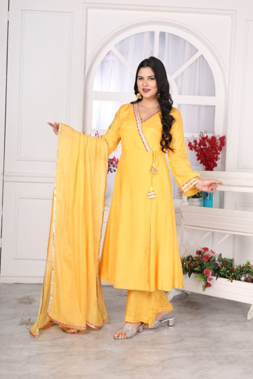 Yellow Angrakkha  Dress