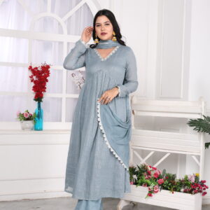 Bathe Blue Flared Dress