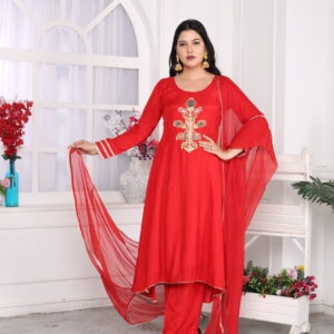 Asymmetric Anarkali suit