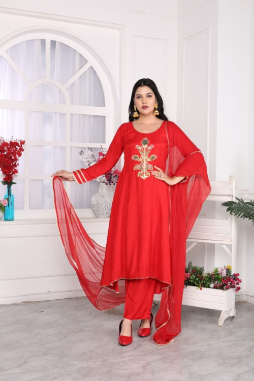 Asymmetric Anarkali suit