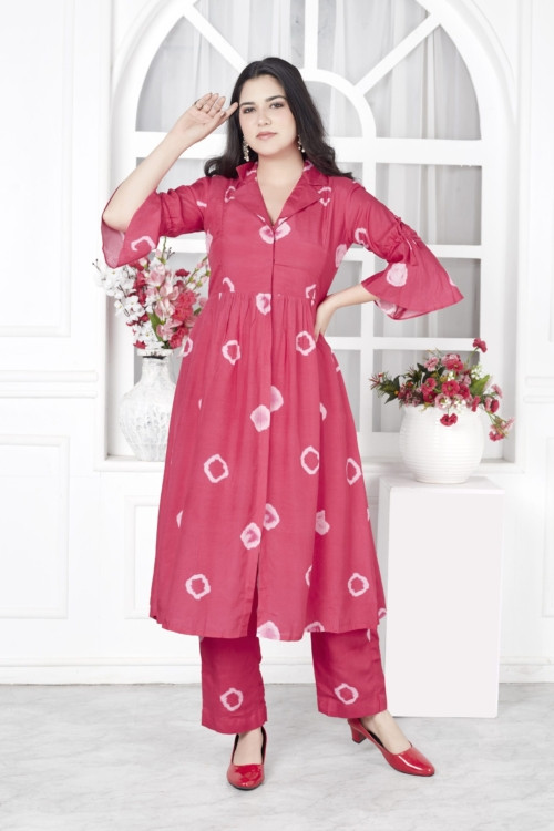 Bandhej Pleated Dress