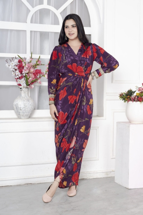 Floral Drape Tunic