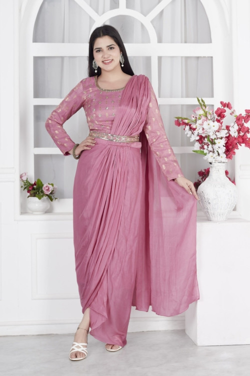 Rose Pink Saree