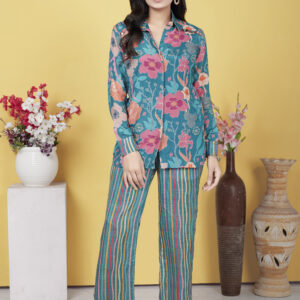 Floral with stripe co-ordsets