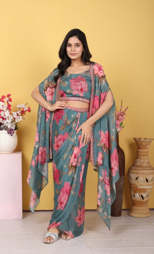 Floral Cape set