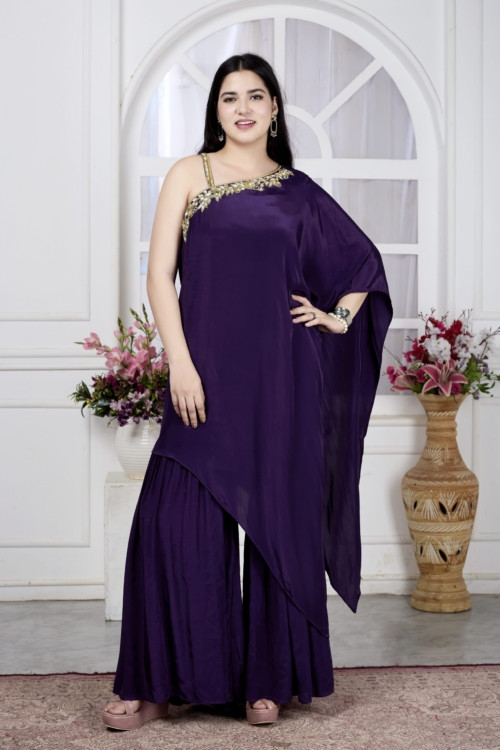 Paurple One Shoulder Sharara