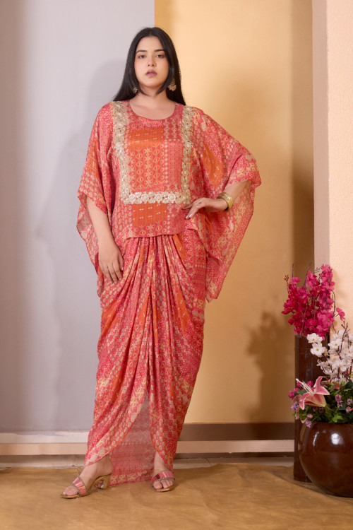 Butterfly Kaftan Skirt Set