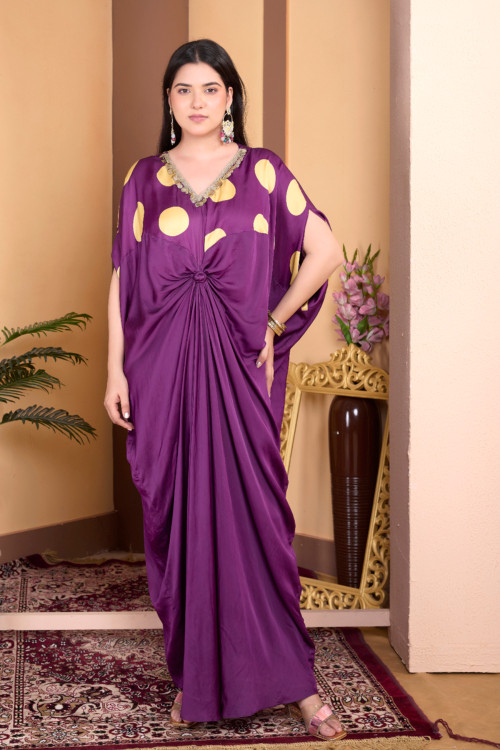 Purple Drape Kaftan