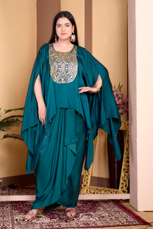 Teal Blue Skirt Set